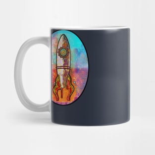 Rocket Ship in Space Mug
